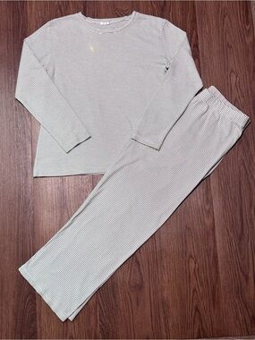 Lake Pajamas Pima Cotton Green Stripe Lounge Set Quiet Luxury Sleepwear